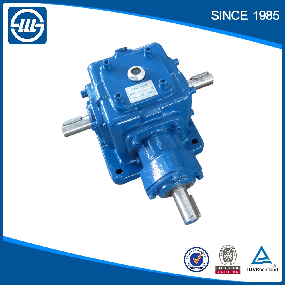 T Series 90 Degree 2: 1 Ratio Right Angle Gearbox Planetary Reduction Steering Gear Box Power Transmission Drive
