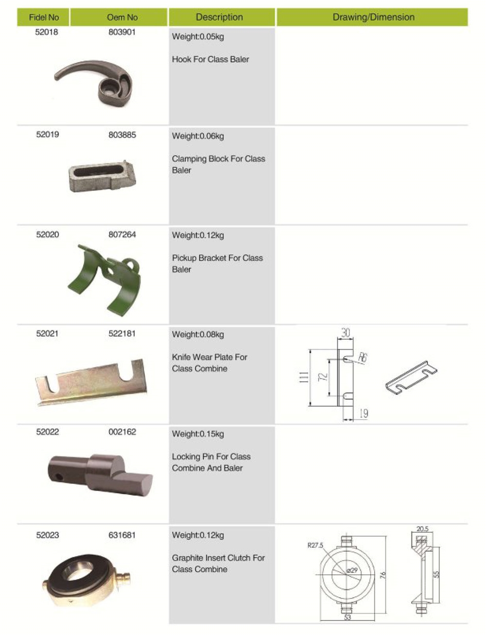 803901 Agricultural Spare Parts Hook for Class Baler