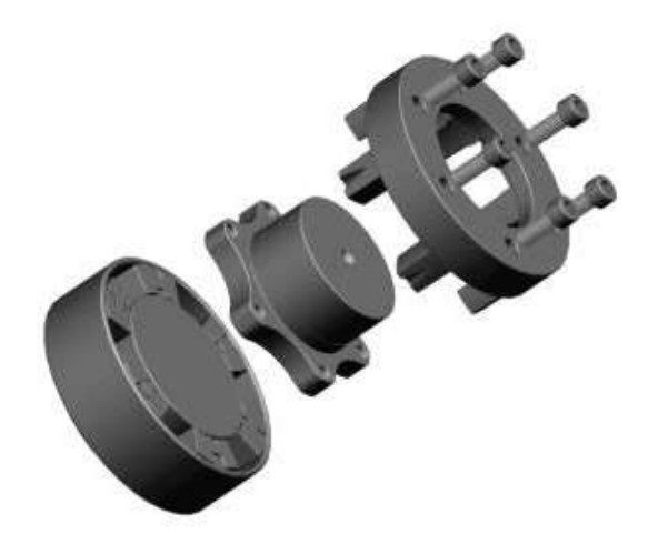 Single Piece Elastomer H Cushion Cast Iron H Type FLEX Jaw Flexible Coupling With Rubber Elastomer