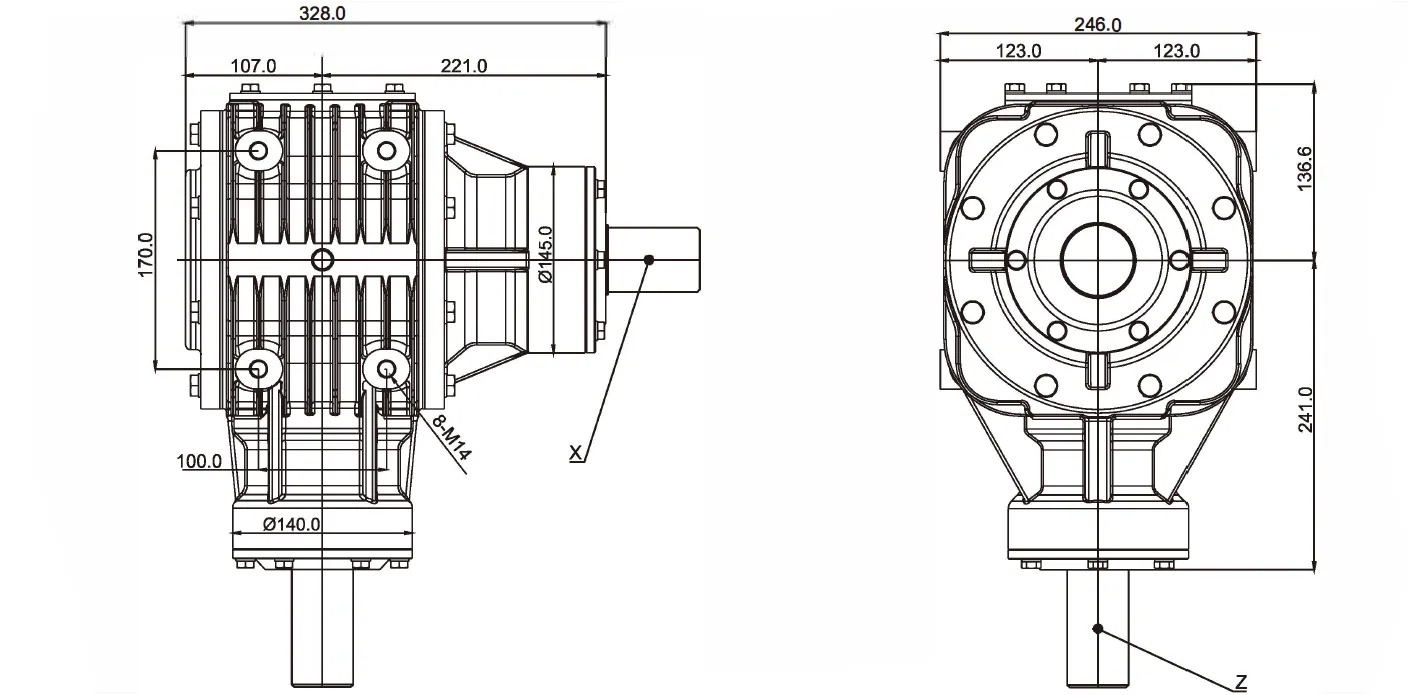 Agricultural Machinary Round Baler Gearbox Gear Drive Round Baler Gearbox Speed Reducer for Round Baler and Harvester