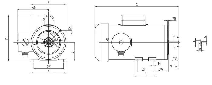 TEFC Stainless Steel NEMA Washdown Electric Motor for Food Processing Plant