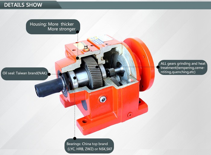 RC Series Helical Gearbox RC Motor Gearbox Horizontal or Vertical Installation Gearbox