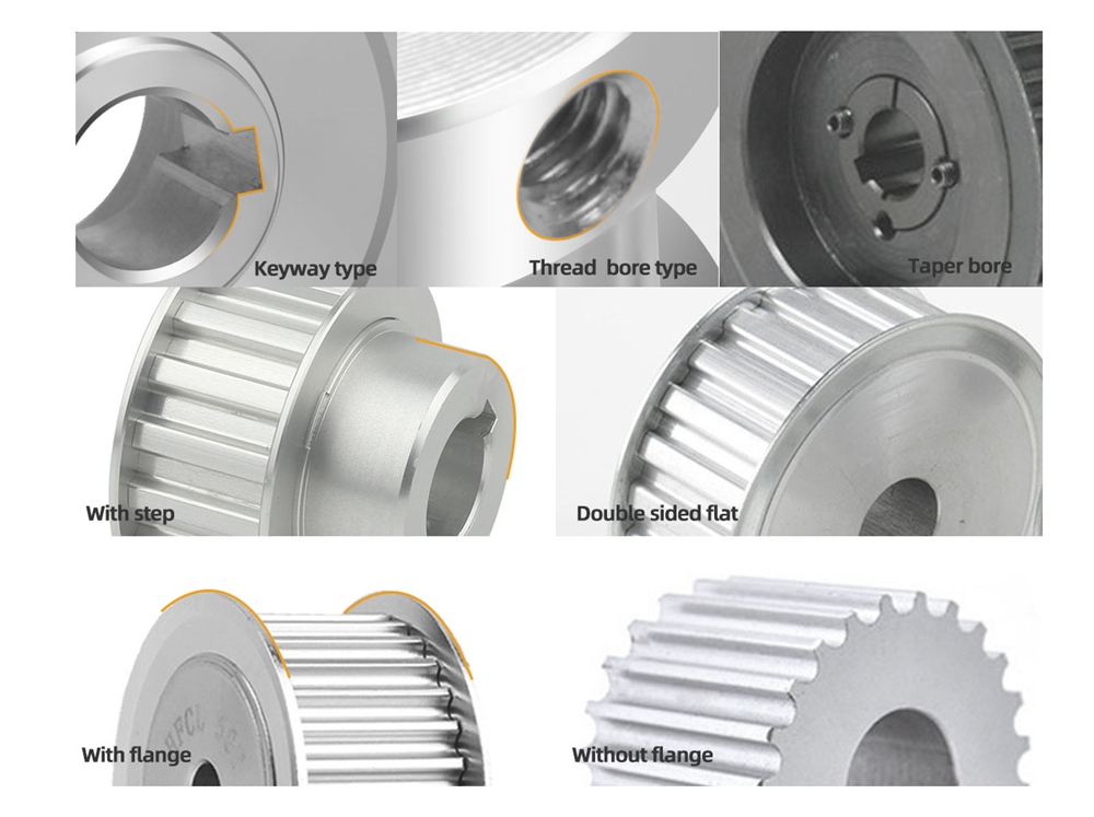 HTD 5M ARC Toothed Timing Belt Pulley for Machinery Construction Industry Farming Made of Steel and Wood