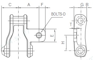 445 Class Pintle Chain With A1 Attachment