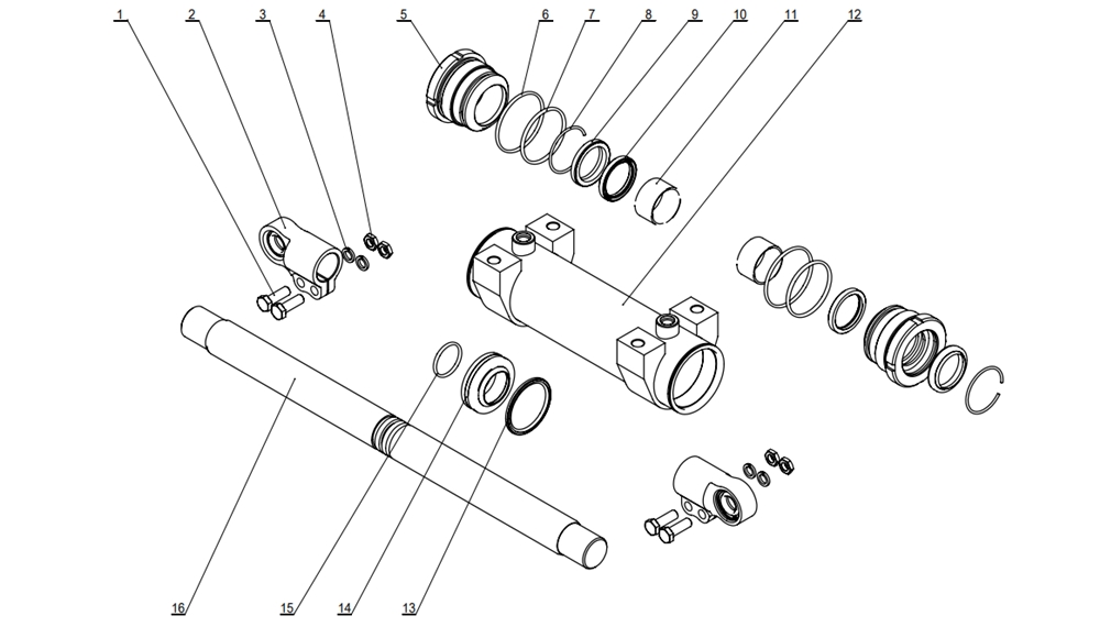 Factory Customization Tractor Loader Hydraulic Steering Cylinder Double Acting Hydraulic Cylinder