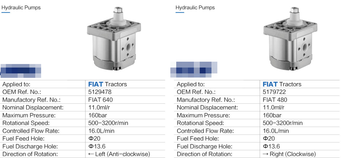 Agricultural Parts Hydraulic Gear Pump Pto Electric Vane Forklift Oil Motor Repair Hydraulic Pumps for Tractor Wood Splitter