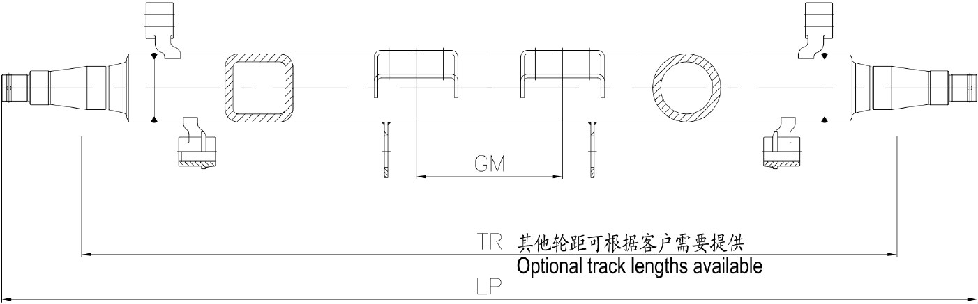 Heavy Duty Series Torsion Axle Trailer Axle Shaft for Sale FA12F6 FA14F6 FA16F6