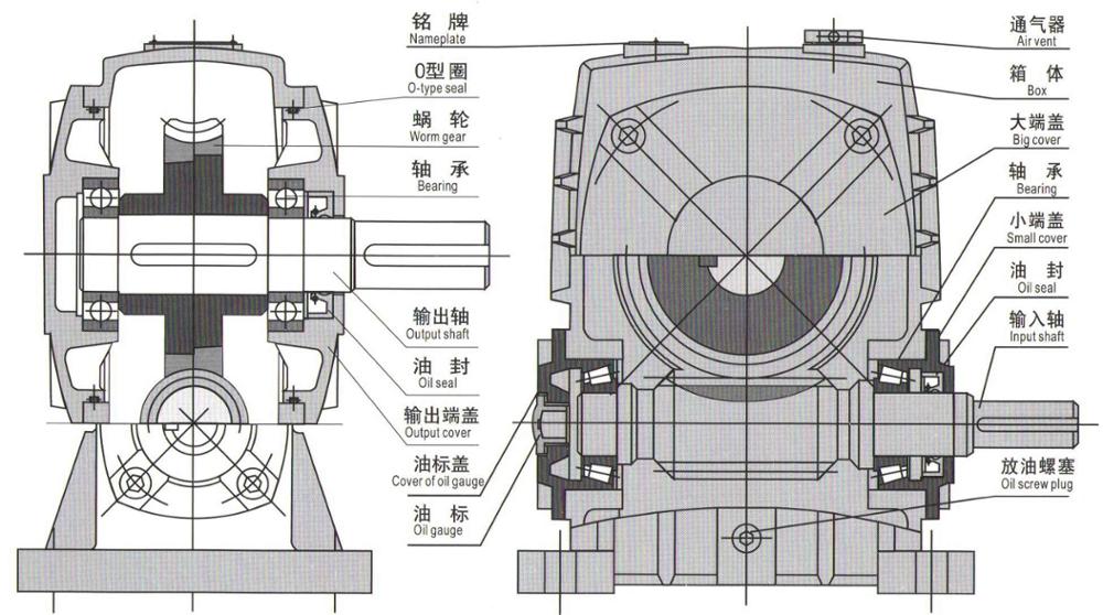 WP WPA Series Transmission Reverse Gear Motoredutor Speed Reducer Worm Variable Speed Gearbox