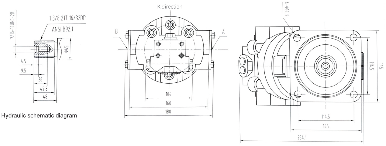 G2FM80 Series Self-propelled Cotton Harvester and Baler Parts Constant Displacement Motor Hydraulic Motor for Corn Machine