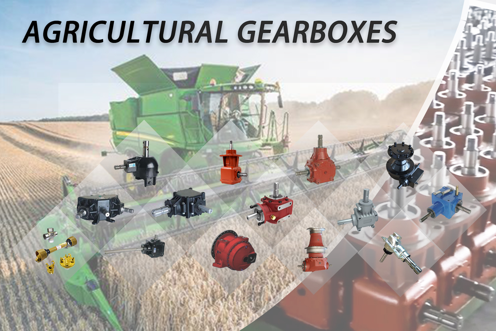RC Series Drive PTO Agricultural Farm Heavy Duty Shredders Slasher Lawn Mower Rotary Cutter Gearbox for Bush Hog King Kutter