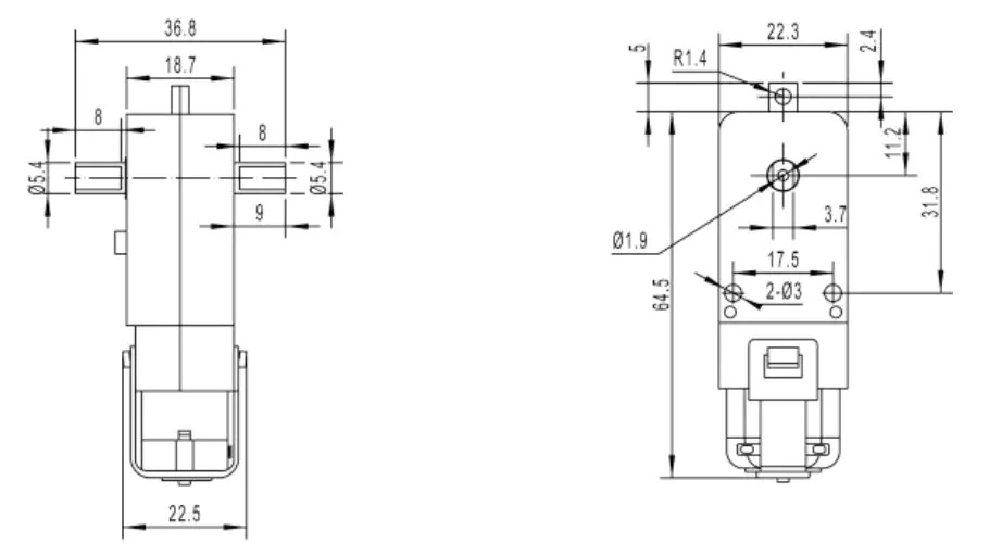 Economical Custom Design TGP01D-A130 Plastic Gearbox Plus A130 DC Mini Gear Motor for Toy Car