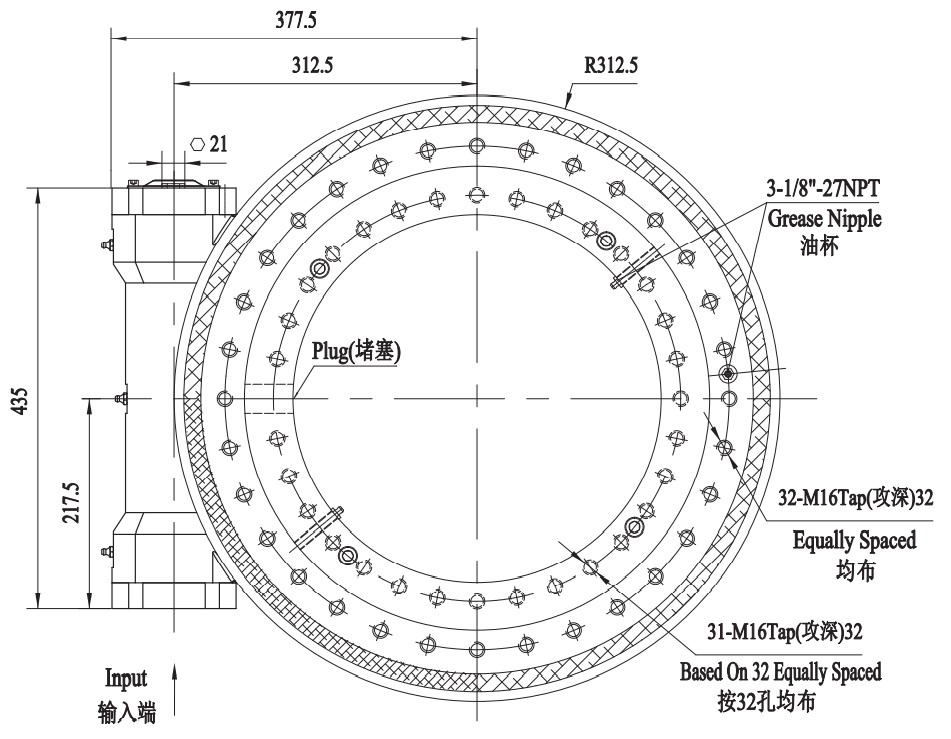 Hot Selling for Truck Mounted Crane Slewing Drive Fwa Series Fwa19 Gearbox Made in China
