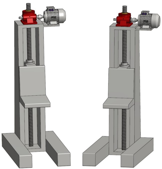 PG5-P1-F1-V-A-X-500 Plain End Stage Lifting Triaxial Load Lifting System Screw Jack for Construction