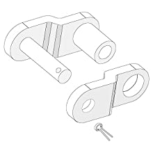 #60 Chain Offset Half Link Roller, 3/4" Pitch Carbon Steel, Standard Chain End Connector Split Links for 12A Chain