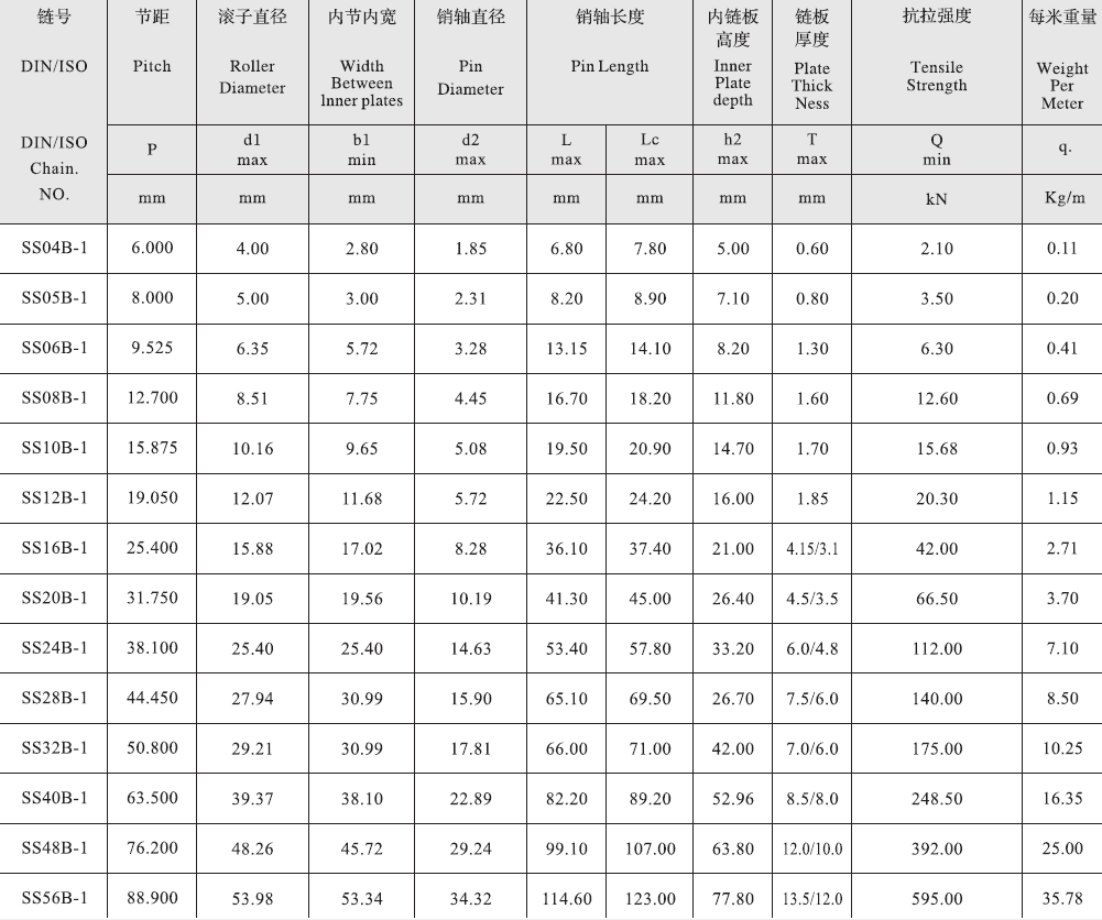 SS08B-1 B Series Stainless Steel Short Pitch 12.7mm Pitch Precision Single Roller Chain and Sprockets in Steel