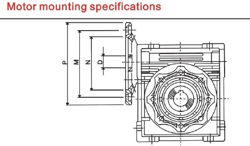 RV075 Worm Reducer Gearbox Low Rpm Mounting Positions Gear Motor