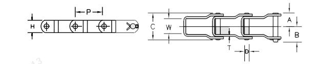 AL662 AL662H AL667H AL667X AL667K AL667XH AL88C AL88K AL88XH AL88W AL308 AL58  Steel Pintle Chain