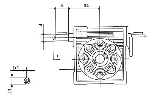 RV075 Worm Reducer Gearbox Low Rpm Mounting Positions Gear Motor