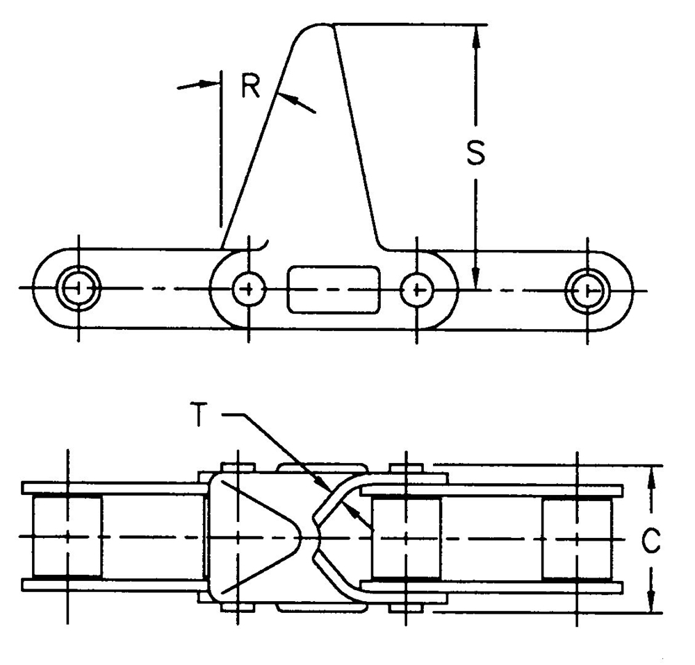 CA550C11E CA550C13E  CA620C13E CA620C14E Agricultural Steel Conveyor  Roller Chains With C11E C13E C14E Attachment