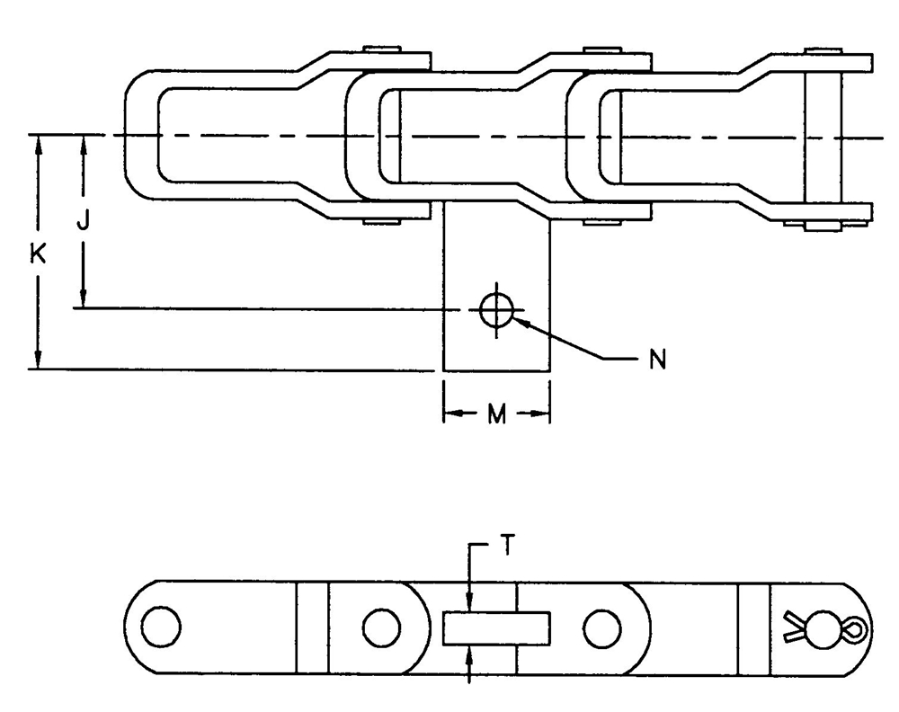 AL667XH-AE AL88XH-AC   Agricultural Steel Pintle Chain With AE AC Attachment