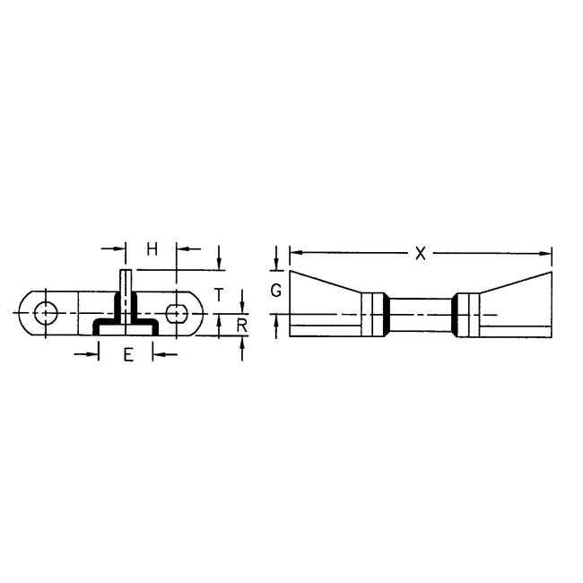 WH132  Welded Steel Mill Chain with A11 Cradle Attachment