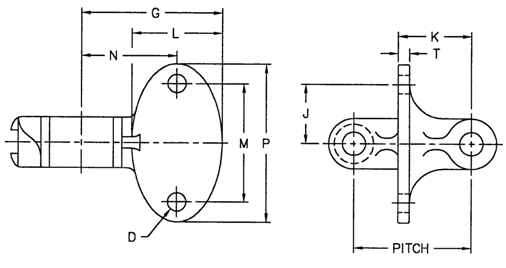 H Class Mill Chain H78-G19 with G19 Attachment for Industrial Farming Construction Industries