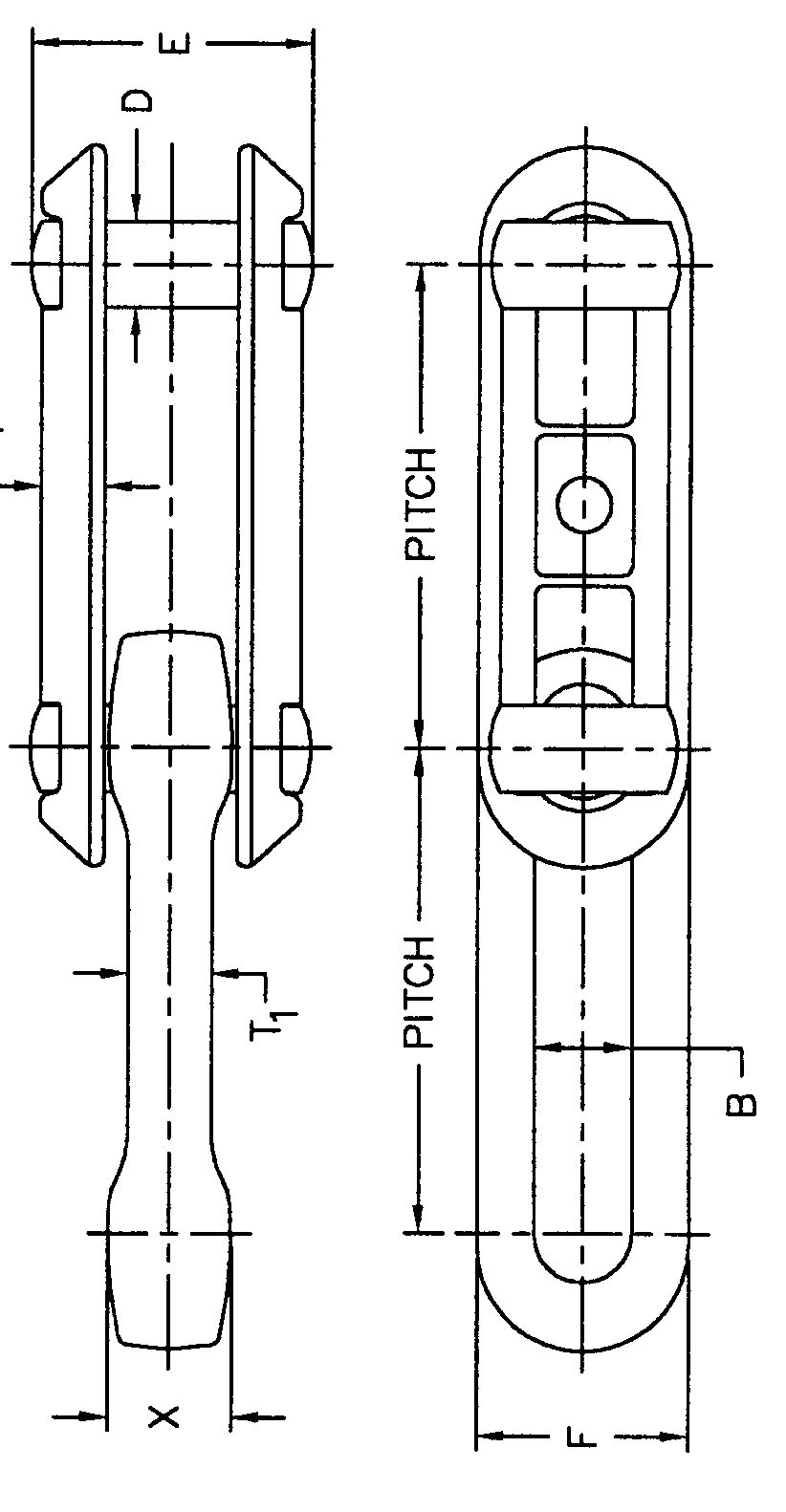 X Type X348 X458 X658 X678  Rivetless Drop Forged Chain Bar Loop Chains