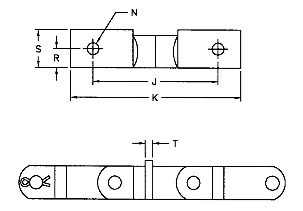 AL88K-FS5 Agricultural Steel Pintle Chain with FS5 Attachment for Transmission Use